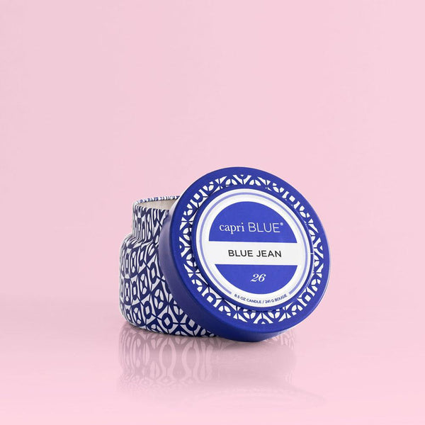 Blue Jean Printed Travel Tin