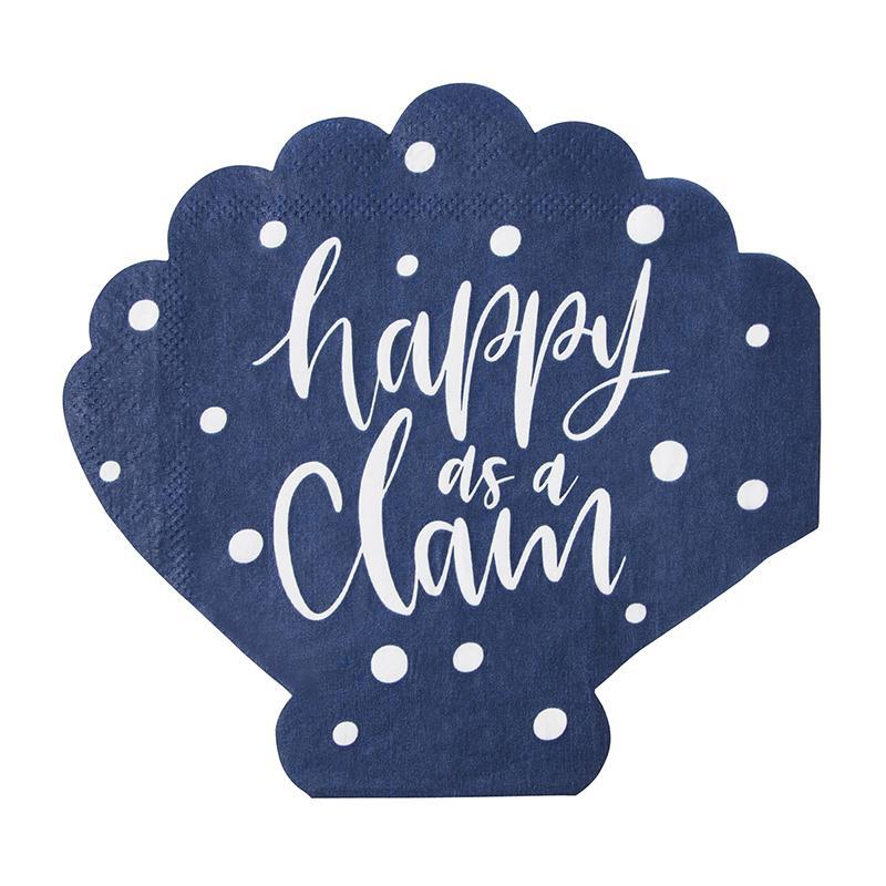 Happy Clam Cocktail Napkin