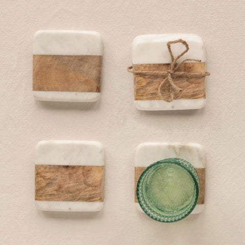 Marble Acacia Coaster