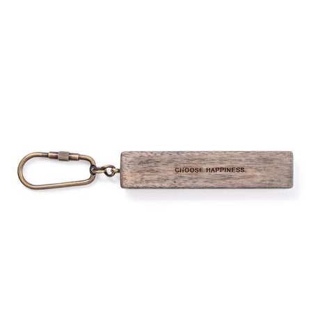 Wood Quote Keychain