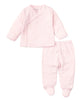 Pink Pointelle Footed Set