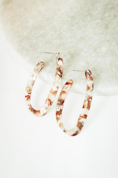 Shannon Funky Tortoise Hoop Earring