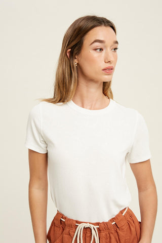 White Rib Tee