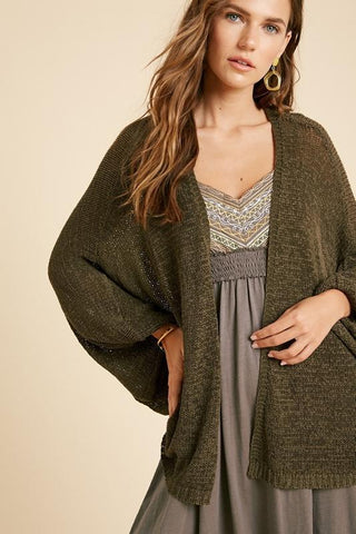 Olive Swing Cardigan