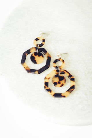 Kenzie Shape Tortoise Earring