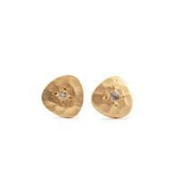 Round Stone Stud Earring