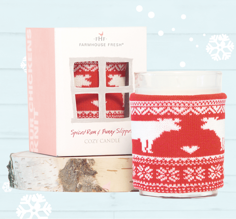 Spiced Rum & Bunny Slippers Cozy Sweater Candle