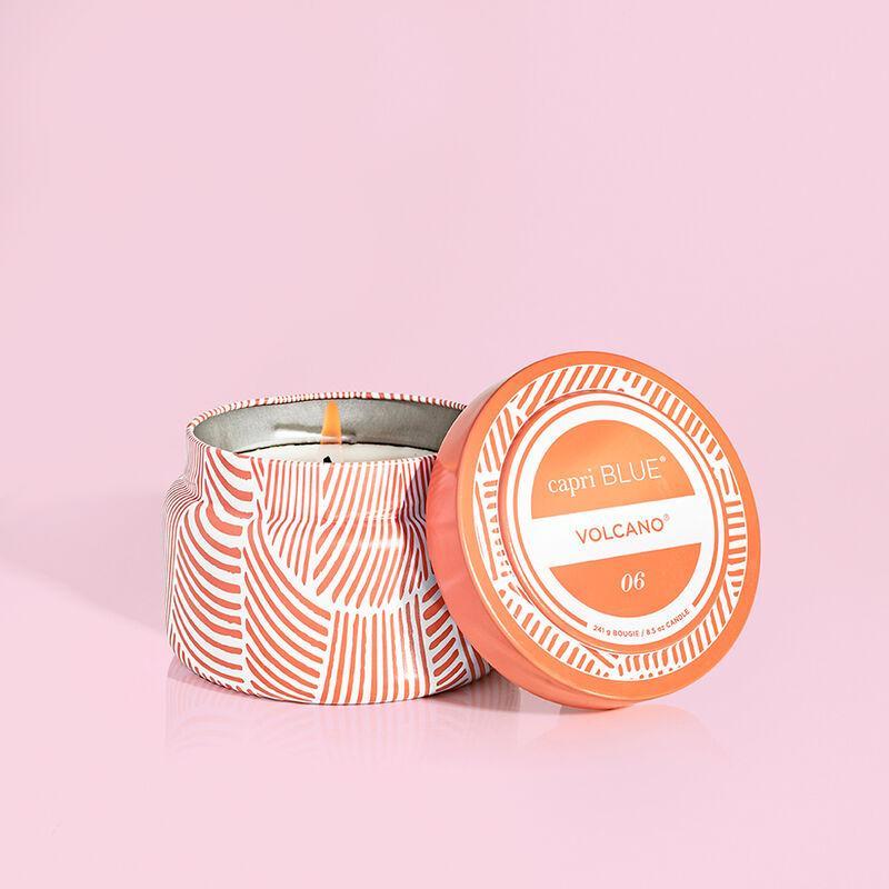 Volcano Tangerine Printed Travel Tin