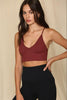 Burgundy Ribbed Crop Brami