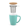 Bailey Blue Ceramic Tea Mug & Infuser
