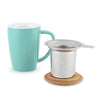 Bailey Blue Ceramic Tea Mug & Infuser