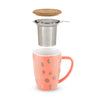 Bailey Peach and Copper Ceramic Tea Mug & Infuser
