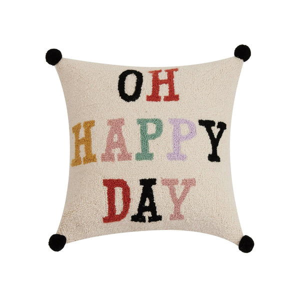 Oh Happy Day Pom Pillow