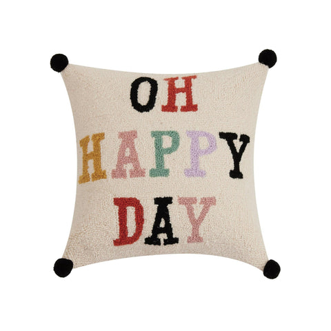 Oh Happy Day Pom Pillow