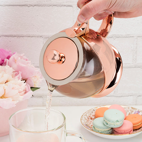 Shelby Wrapped Rose Gold Teapot & Infuser