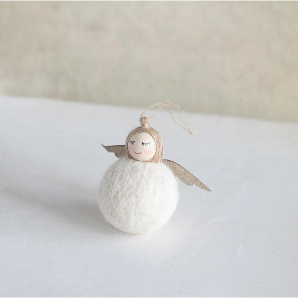 Wool Angel Ornament