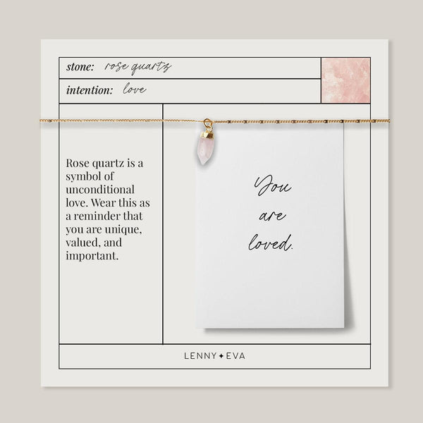 Berklee Necklace, Rose Quartz