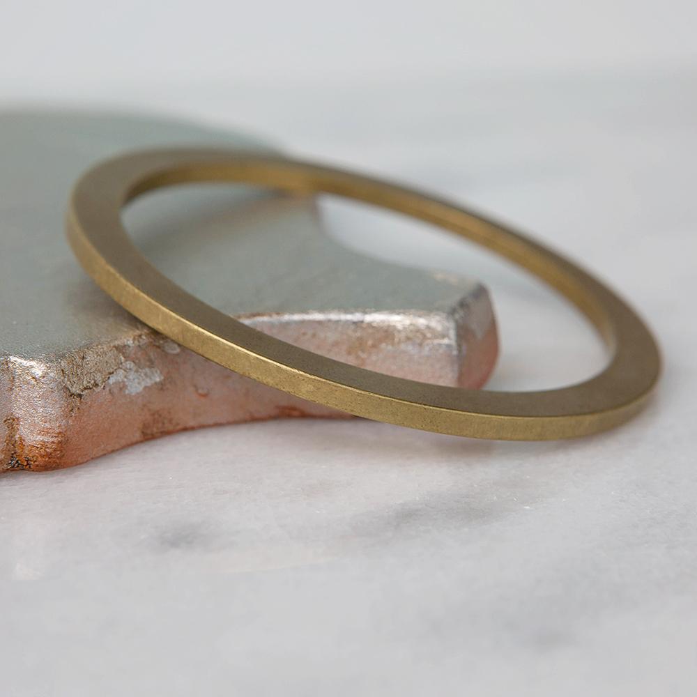 Brass Flat Bangle