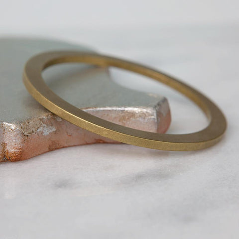 Brass Flat Bangle