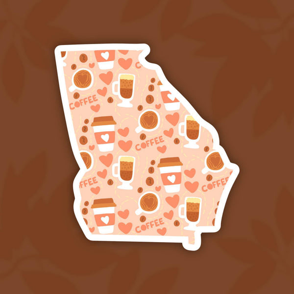 Georgia Coffee Love Sticker