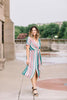 Pink & Green Button Top Wrap Dress
