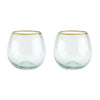 Gold Rim Bubble Wine Glass Set