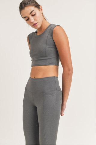 Grey Essential Crop Top