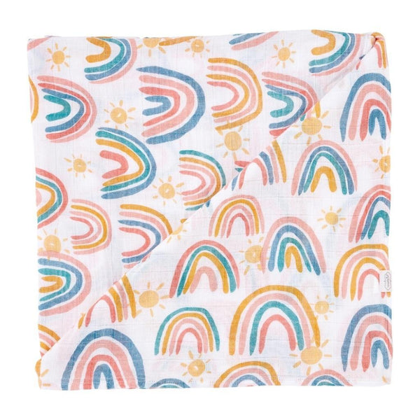 Rainbow Muslin Swaddle