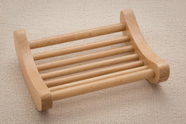 Curved One Piece Wooden Soap Tray