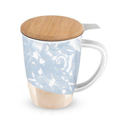 Bailey Dusty Blue Ceramic Tea Mug & Infuser