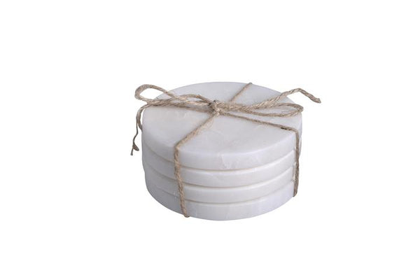 Round Marble Coaster Set