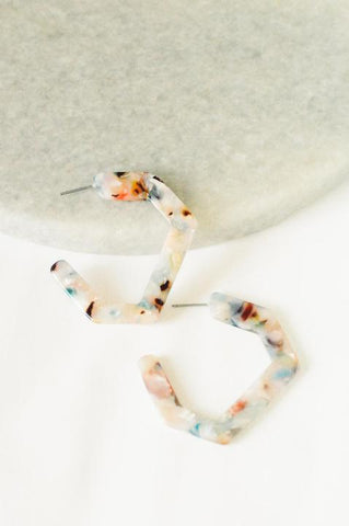 Hex Funky Tortoise Hoop Earring