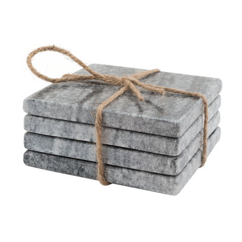 Black Marble Coaster Set