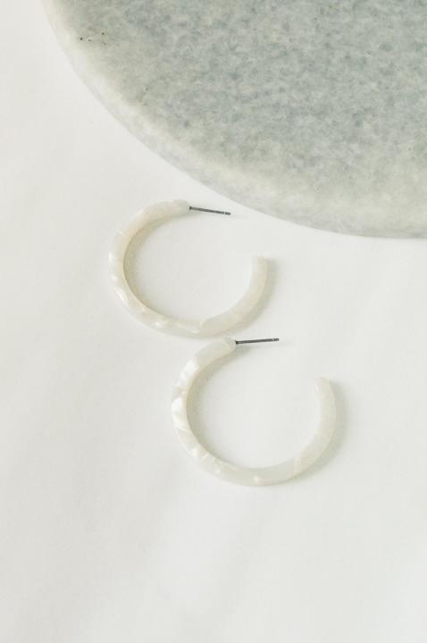 Kourt Shell Hoop Earring