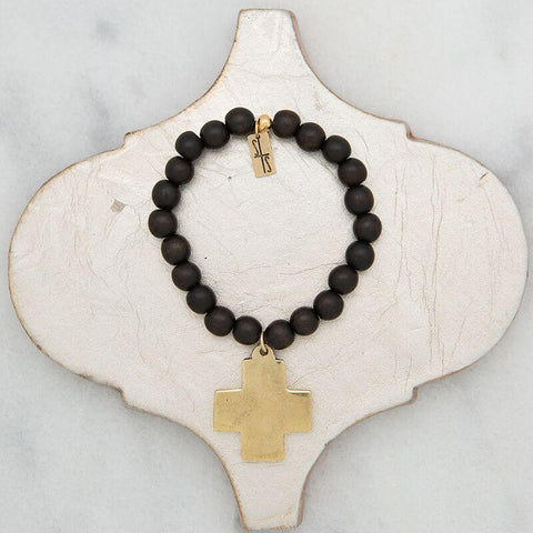 Black Cross Bracelet