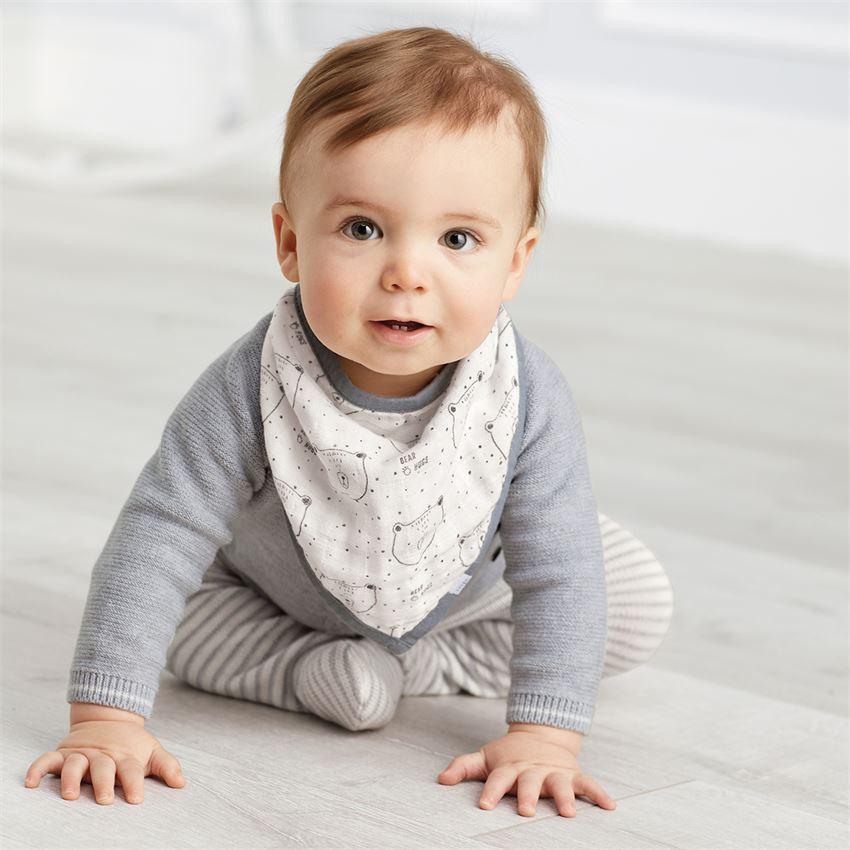 Bear & Camo Muslin Bandana Bib