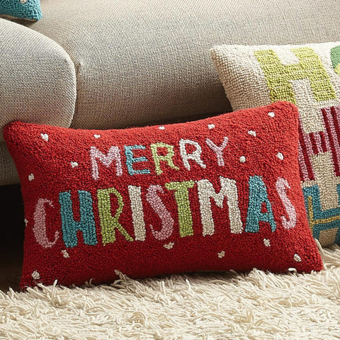 Merry Christmas Pastel Pillow