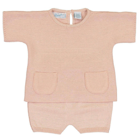 Sea Coral Knit Short Set