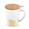 Bailey Gold Dipped Ceramic Tea Mug & Infuser