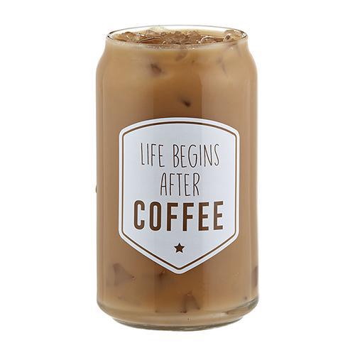 Life Begins After Coffee Iced Coffee Cup