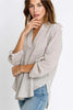 Cotton Gauze Taupe Top