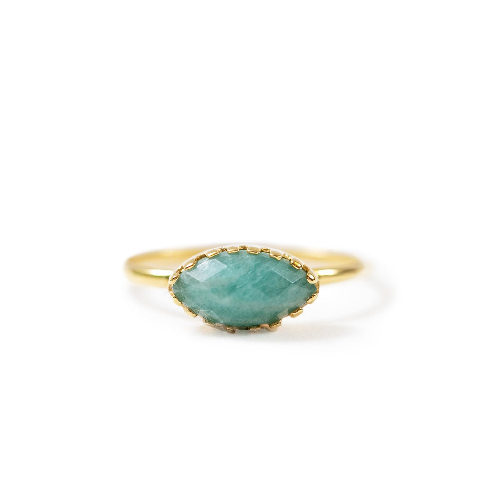 Amazonite Gold Ring