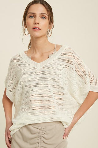 Cream Beach Sweater
