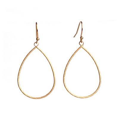 Teal Hoop Earring