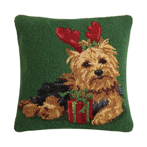 Yorkshire Terrier Christmas Pillow