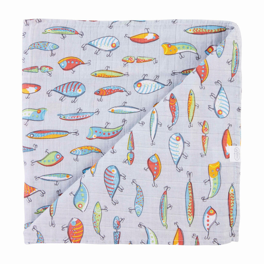 Fishing Lure Muslin Swaddle