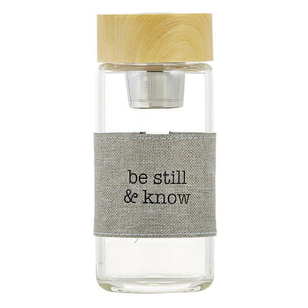 Be Still Glass Bottle Tea Infuser