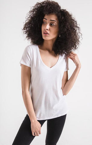 The Mya Premium Sleek Jersey V-Neck Tee