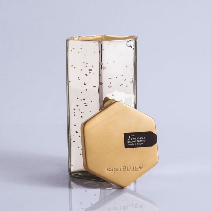 Cactus Flower Mercury Hexagon Candle