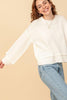 Cream Varsity Sweater